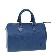 Louis Vuitton Vintage Pre-owned Laeder handvskor Blue, Dam