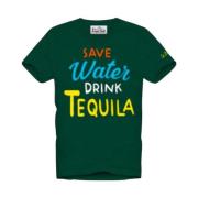 MC2 Saint Barth Kortärmad tee Save water tequila Green, Herr