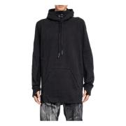 Boris Bidjan Saberi Svart Logotyp Turtleneck Hoodie Tröja Black, Herr