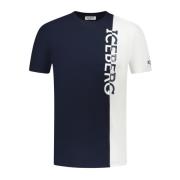 Iceberg Herr Vertikal Logo T-shirt Blue, Herr