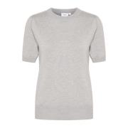 Saint Tropez Pärlgrå Mel Pullover Tröja Gray, Dam