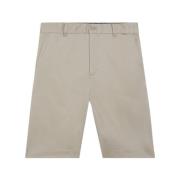 Calvin Klein Mäns Regular Straight Sateen Stretch Shorts Beige, Herr