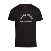 Tommy Hilfiger Herr RWB Arch Grafisk T-shirt Black, Herr