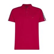 Tommy Hilfiger Global Stripe Monotype Polo Shirt Red, Herr