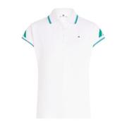 Tommy Hilfiger Randig Polo med Kapärm White, Dam