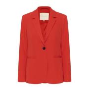 Kaffe Eldig Röd Blazer Jacka Red, Dam