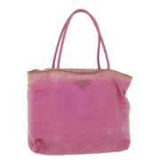 Prada Vintage Pre-owned Nylon handvskor Pink, Dam