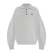 Ader Error Tröja med krage Gray, Unisex