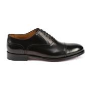 Testoni Handfärgad Kalv Oxford Sko Black, Herr