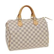 Louis Vuitton Vintage Pre-owned Canvas handvskor White, Dam