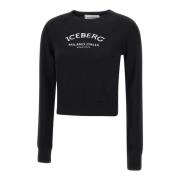 Iceberg Svart Ulltröja med Logotyp Black, Dam