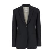 Tela Svart Blazer Jacka Black, Dam