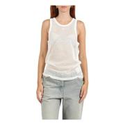 Courrèges Mesh Tank Top White, Dam