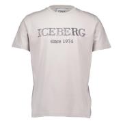 Iceberg Grå T-shirt med 24i I1p Gray, Herr