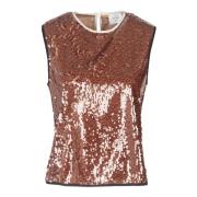 Alysi Top Girl Modeblus Brown, Dam