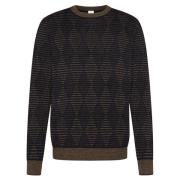 Bugatti Round-neck Knitwear Brown, Dam