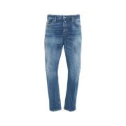 Dsquared2 Italienska Logo Jeans med Bältesöglor Blue, Herr