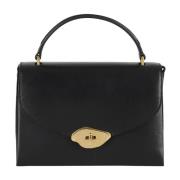 Mulberry Högglansläder Topp Handtag Väska Black, Dam