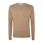 John Smedley Nutmeg Pullover V-ringad Långärmad Brown, Herr