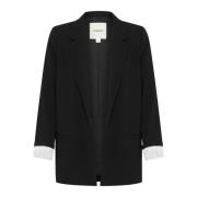 Soaked in Luxury Fold-Up Blazer Svart Black, Dam