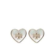 Tory Burch Hjärta Studs Tillbehör Gray, Dam