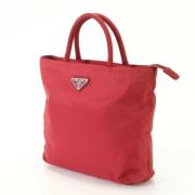 Prada Vintage Pre-owned Canvas prada-vskor Red, Dam