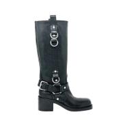 ASH Scorpio Biker Boot med Silverringar Black, Dam