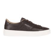 Santoni Dubbel Spänne Sneakers Brown, Herr