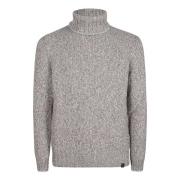 Fay Turtle Neck Sweater Gray, Herr