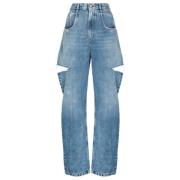 Maison Margiela Blå Denim 5-Fickor Byxor Blue, Dam