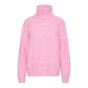 Saint Tropez Rosa Rollneck Pullover Tröja Pink, Dam