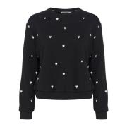 Saint Tropez Svart Ice Harts Sweatshirt Black, Dam