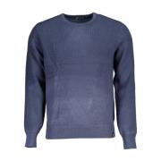 U.s. Polo Assn. Kontrast Detalj Crew Neck Sweater Blue, Herr