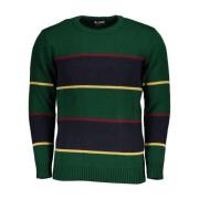 U.s. Polo Assn. Grön Crewneck Sweater Kontrastdetaljer Green, Herr