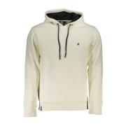 U.s. Polo Assn. Broderad Bomull Hoodie Sweatshirt White, Herr