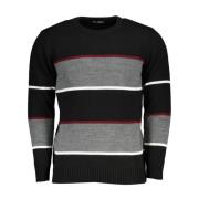 U.s. Polo Assn. Svart Crew Neck Tröja med Kontrast Black, Herr