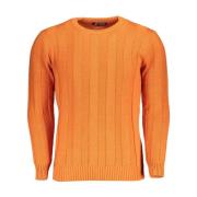 U.s. Polo Assn. Orange Crew Neck Sweater med Kontrastdetaljer Orange, ...