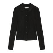 Marc O'Polo Polo-stil cardigan slim Black, Dam