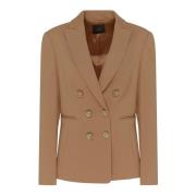 Pinko Brun Dubbelknäppt Blazer Brown, Dam