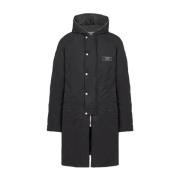 Balmain Svart Parkas för Män Black, Herr