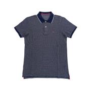 Carolina Herrera Jacquard Bomull Polo Shirt Logo CH Blue, Herr