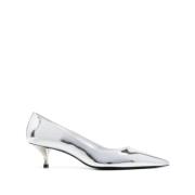 Stuart Weitzman Silver Kitten Pump Gray, Dam