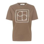 Soaked in Luxury Kortärmad Tee Morel Brown, Dam