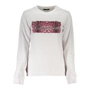 Cavalli Class Vit Långärmad Sweatshirt med Tryck White, Herr