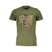 Cavalli Class Grön Bomull Tryckt Logotyp T-shirt Green, Herr