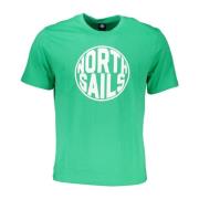 North Sails Grön T-shirt med korta ärmar och logotyp Green, Herr