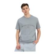 Armani Exchange Logotyp Bomull T-shirt - Rak passform Gray, Herr