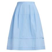 Marni Poplin utställd midi-kjol Blue, Dam