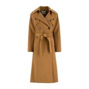 Ermanno Scervino Klassisk Trenchcoat Brown, Dam