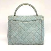 Chanel Vintage Pre-owned Canvas handvskor Blue, Dam